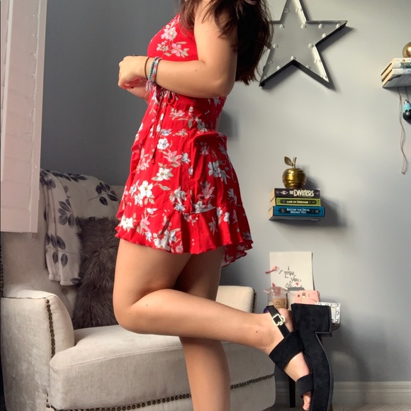 Red Floral Sundress - Picture 2 of 3